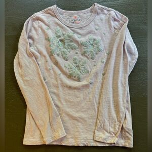 Crewcuts L/S Pink Glitter Snowflake T-Shirt, size L (10-11), excellent condition